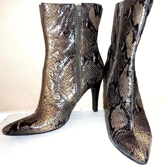 nine west snake booties